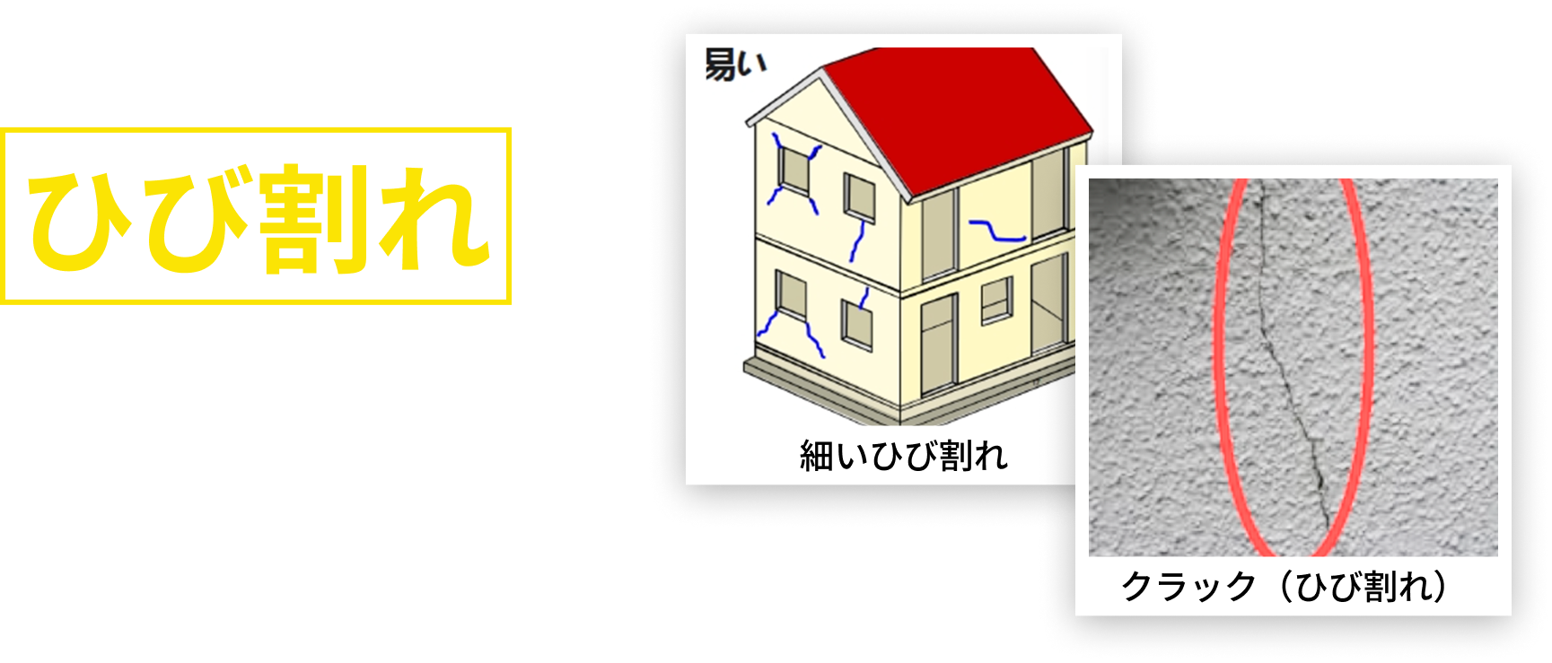 ご自宅の外壁に、こんなひび割れはありませんか